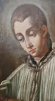 Antico dipinto olio su tela datato 1605 - Scuola Toscana-San Luigi Gonzaga-scuola del Manetti
