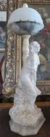 Alabaster lamp-sculpture, Tuscan manufacture, early 20th century