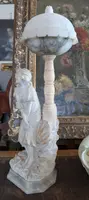 Alabaster lamp-sculpture, Tuscan manufacture, early 20th century