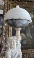Alabaster lamp-sculpture, Tuscan manufacture, early 20th century
