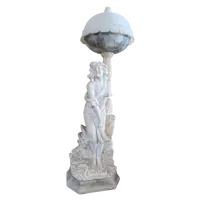 Alabaster lamp-sculpture, Tuscan manufacture, early 20th century