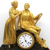 Pendule ancienne en bronze doré 19ème siècle