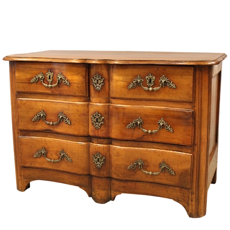 Commode ancienne Louis XV en noyer du XVIIIe siècle