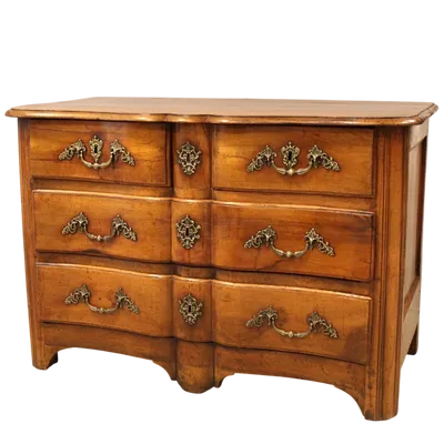 Antique Louis XV chest of drawers dresser in walnut 18th century