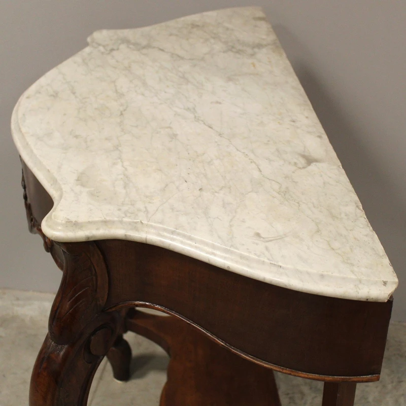 Console ancienne Louis Philippe en noyer 19ème siècle