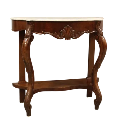 Antica console Luigi Filippo in noce 19°secolo