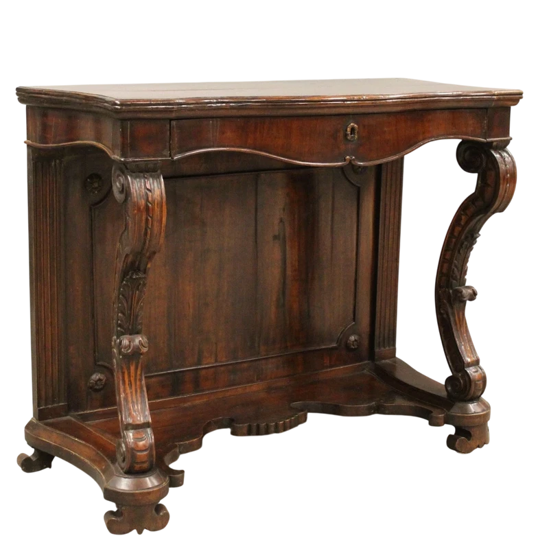 Antica console Carlo X in noce 19°secolo