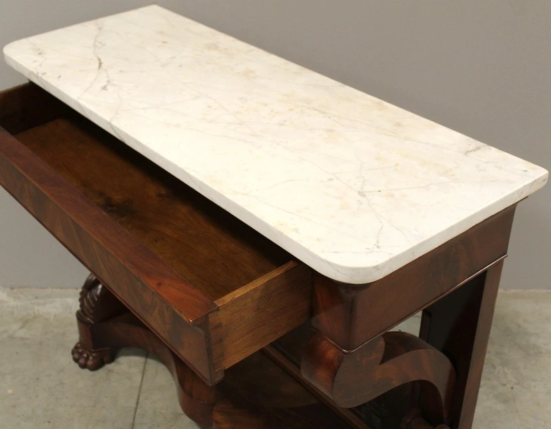 Console Charles X ancienne du 19ème siècle en acajou