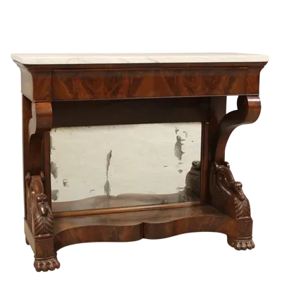 Antica console Carlo X in mogano 19°secolo