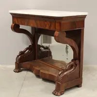 Console Charles X ancienne du 19ème siècle en acajou