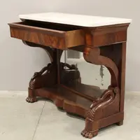 Console Charles X ancienne du 19ème siècle en acajou
