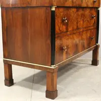 Ancienne commode Empire en noyer 19ème siècle