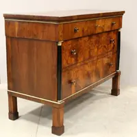 Ancienne commode Empire en noyer 19ème siècle