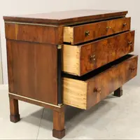 Ancienne commode Empire en noyer 19ème siècle