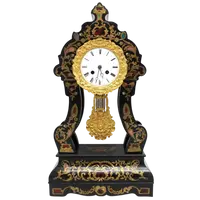 Antico orologio a pendolo intarsiato madreperla 19°secolo