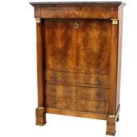 Antico secretaire Impero in noce 19°secolo
