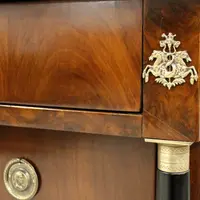 Ancienne commode Empire en noyer 19ème siècle