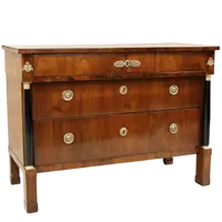 Ancienne commode Empire en noyer 19ème siècle