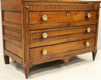 Ancien abattant Louis XVI en merisier marqueté 18ème siècle