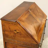 Ancien abattant Louis XVI en merisier marqueté 18ème siècle