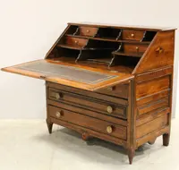 Ancien abattant Louis XVI en merisier marqueté 18ème siècle