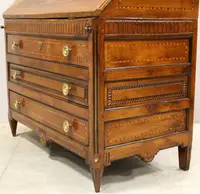 Ancien abattant Louis XVI en merisier marqueté 18ème siècle