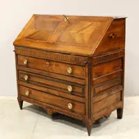 Ancien abattant Louis XVI en merisier marqueté 18ème siècle