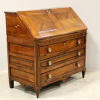 Ancien abattant Louis XVI en merisier marqueté 18ème siècle