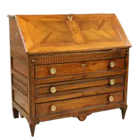 Ancien abattant Louis XVI en merisier marqueté 18ème siècle