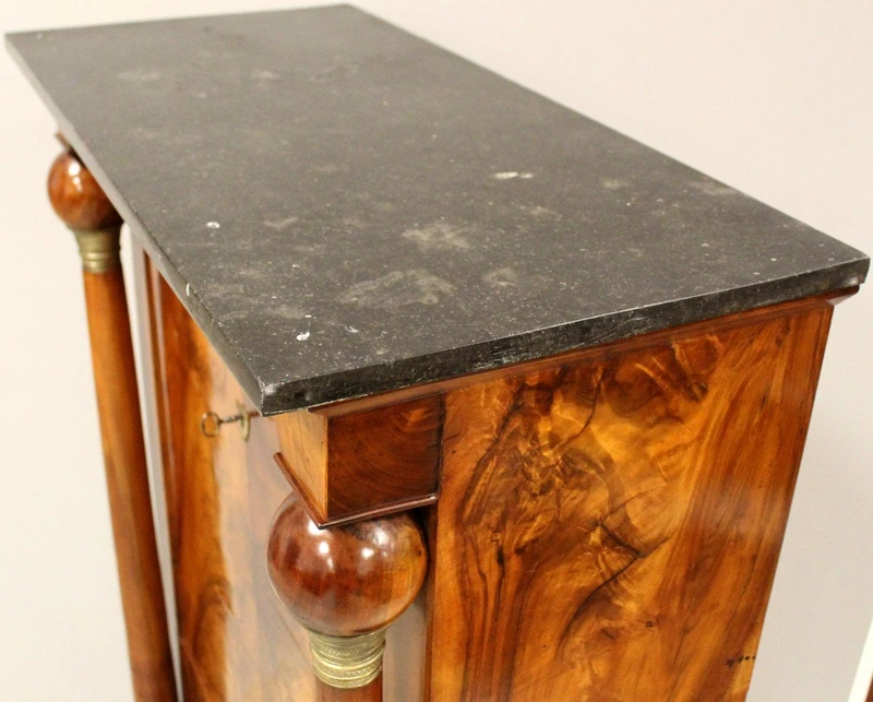 Ancien secrétaire Empire en noyer 19ème siècle