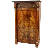 Ancien secrétaire Empire en noyer 19ème siècle