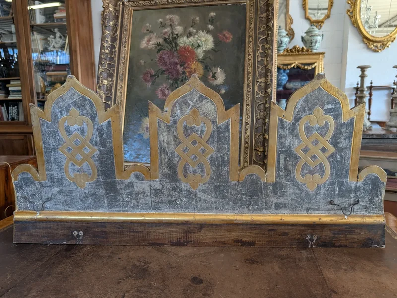 Pair of carved and gilded wooden altar friezes
