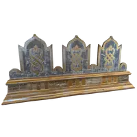 Pair of carved and gilded wooden altar friezes