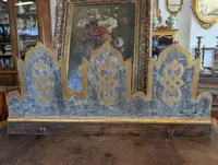 Pair of carved and gilded wooden altar friezes