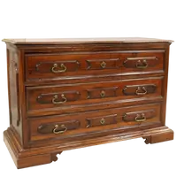 Antico canterano cassettone comò in noce 17°secolo