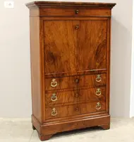 Ancien secrétaire Louis Philippe en noyer 19ème siècle
