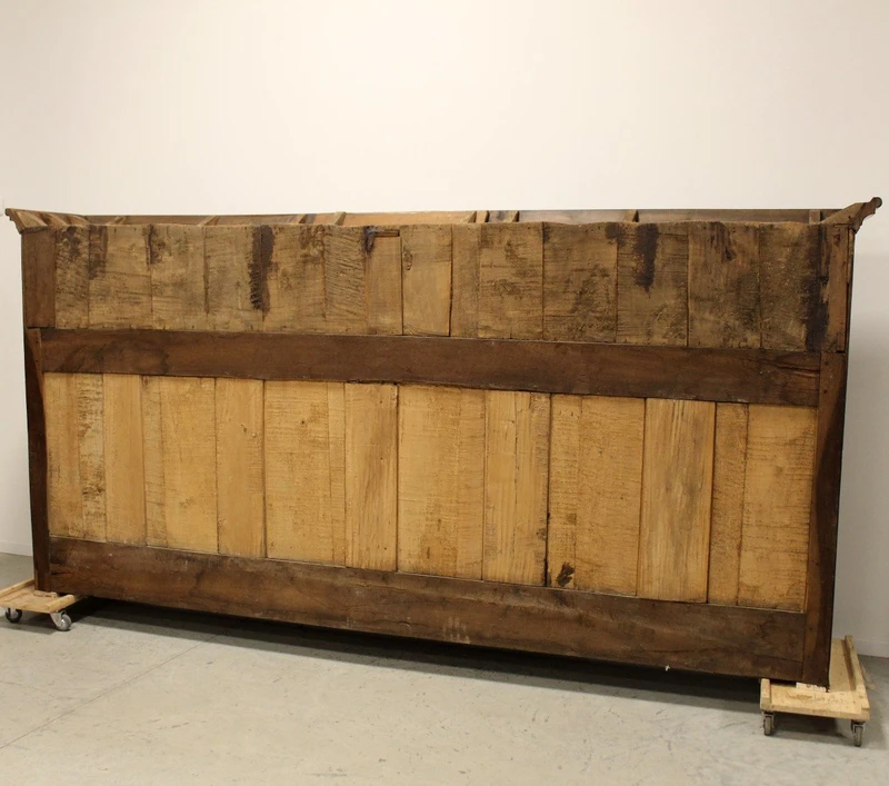 Antica biblioteca credenza libreria Impero in noce 19°secolo