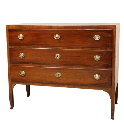 Ancienne commode Direttorio en noyer du XVIIIe siècle