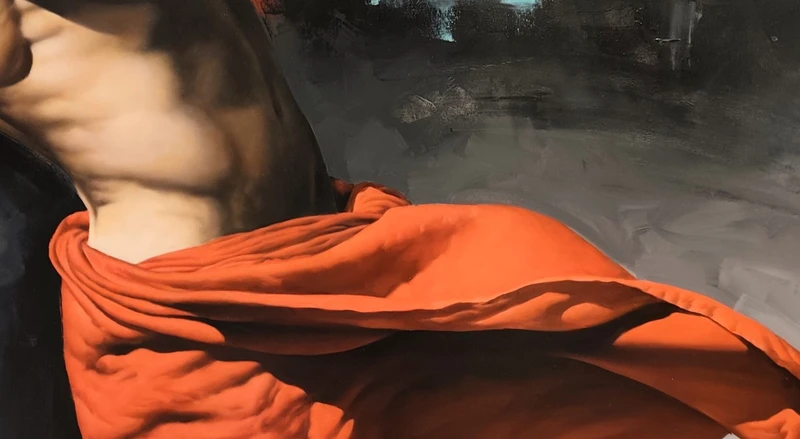 Huile sur toile énergie de l'homme et de la femme peinture réaliste