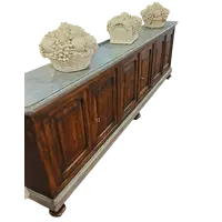 Buffet à 6 portes en pin massif fin 19ème siècle