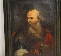 Olio su tela del 600 Archimede da Siracusa ambito Luca Giordano 1634-1705