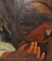 Olio su tela del 600 Archimede da Siracusa ambito Luca Giordano 1634-1705