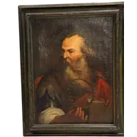 Olio su tela del 600 Archimede da Siracusa ambito Luca Giordano 1634-1705