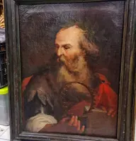 Olio su tela del 600 Archimede da Siracusa ambito Luca Giordano 1634-1705