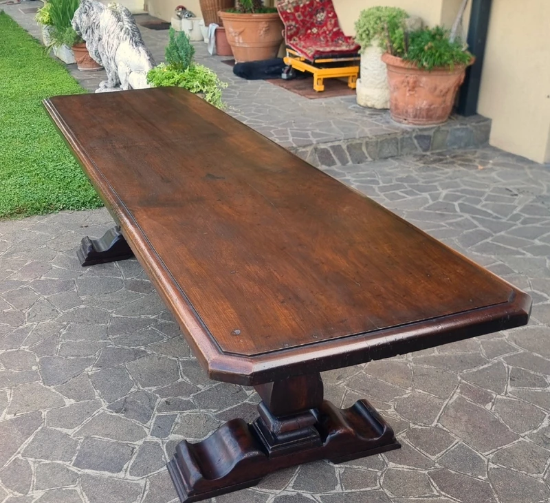 Tavolo fratino in noce del 600 Veneto da monastero