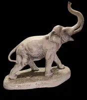 Elefante anni 40 Art Decò in terracotta e gesso