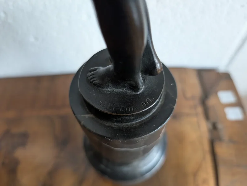Bronze sculpture by Hans Herry Liebmann (1876-1941) with marble base
