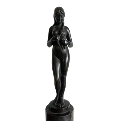Bronze sculpture by Hans Herry Liebmann (1876-1941) with marble base