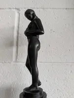 Bronze sculpture by Hans Herry Liebmann (1876-1941) with marble base