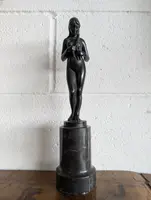 Bronze sculpture by Hans Herry Liebmann (1876-1941) with marble base